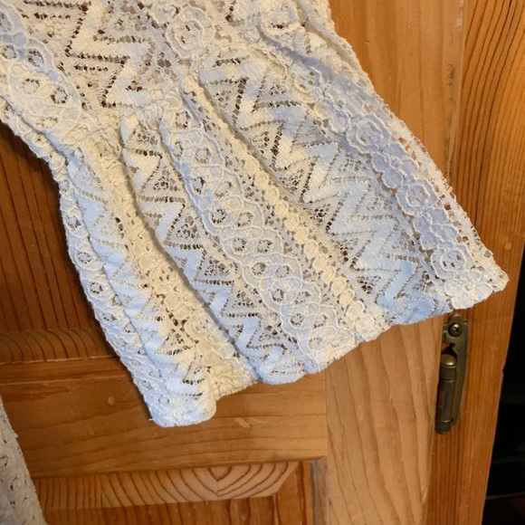 ** Route 66 White Lace Women’s 3/4 Sleeve Blouse L - Picture 6 of 13